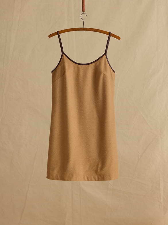 Archive Camisole Mini Dress with Leather Trim Women's Size 6