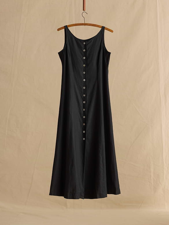 Archive Linen Button-Down Midi Dress Women's Size 6