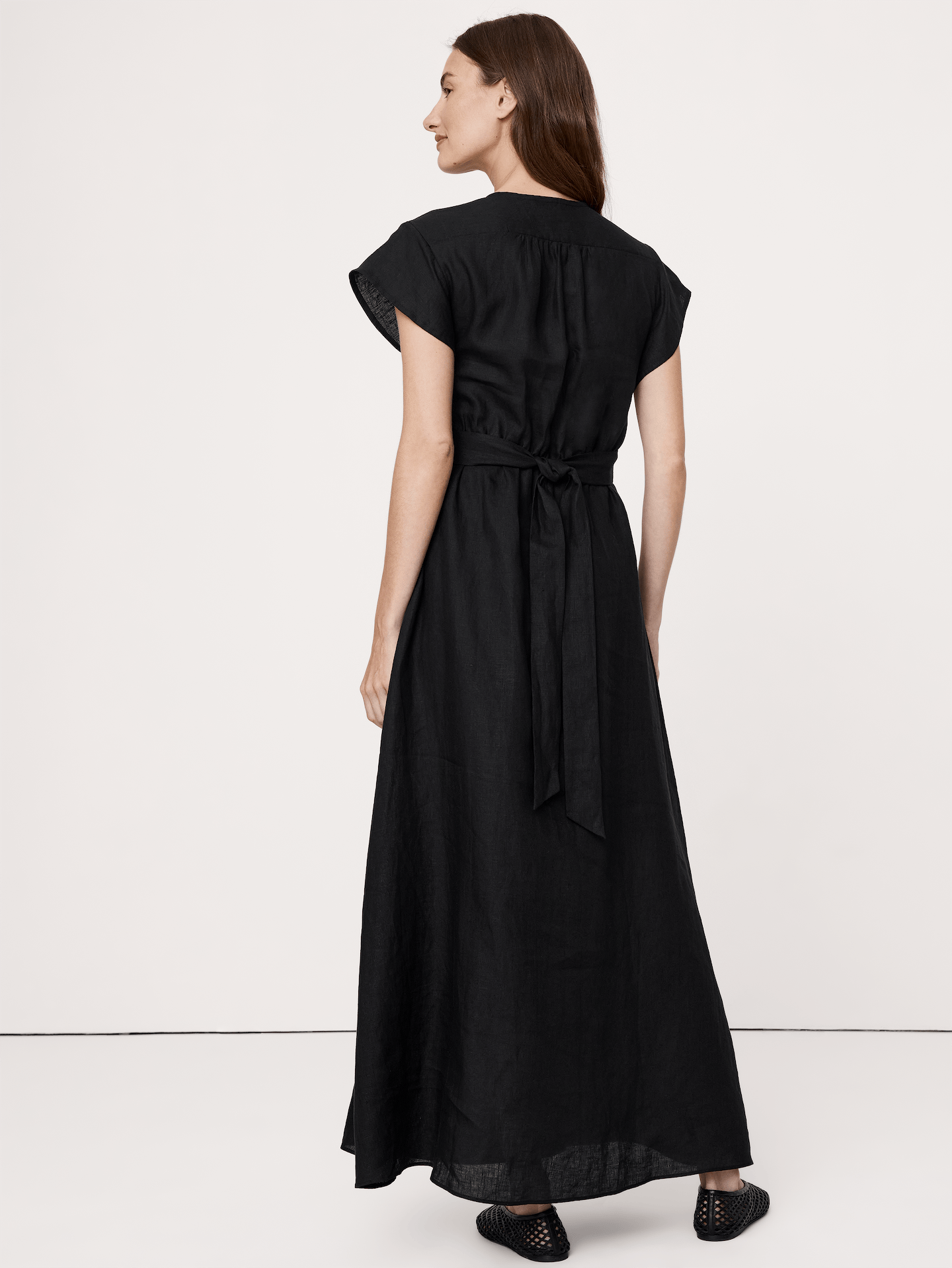 Image number 3 showing, Linen Side-Tie Maxi Dress