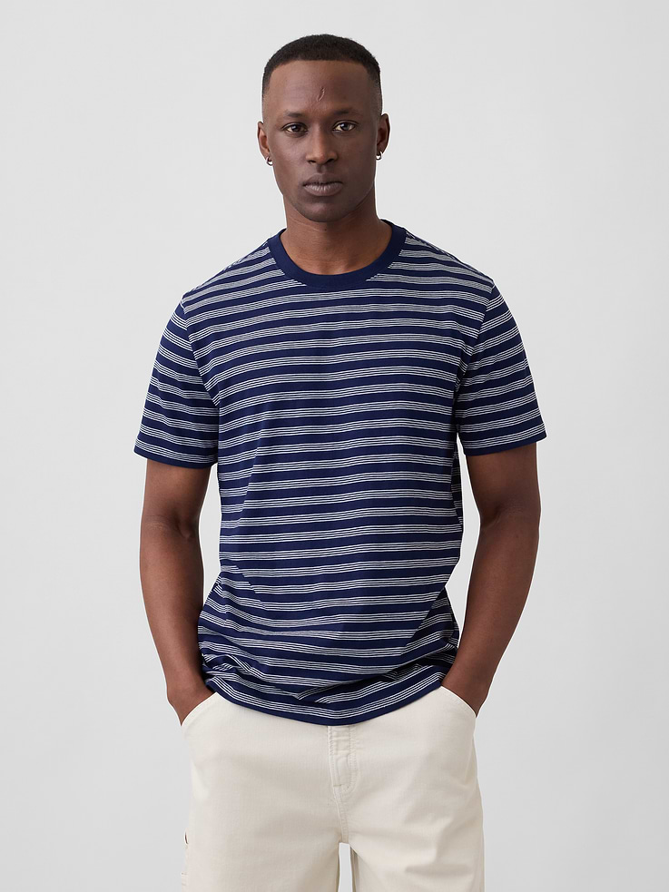 Image number 1 showing, Everyday Soft Stripe Crewneck T-Shirt