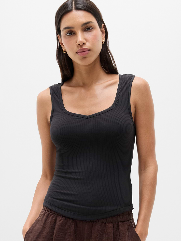 Image number 1 showing, Perfect Rib Sweetheart Tank