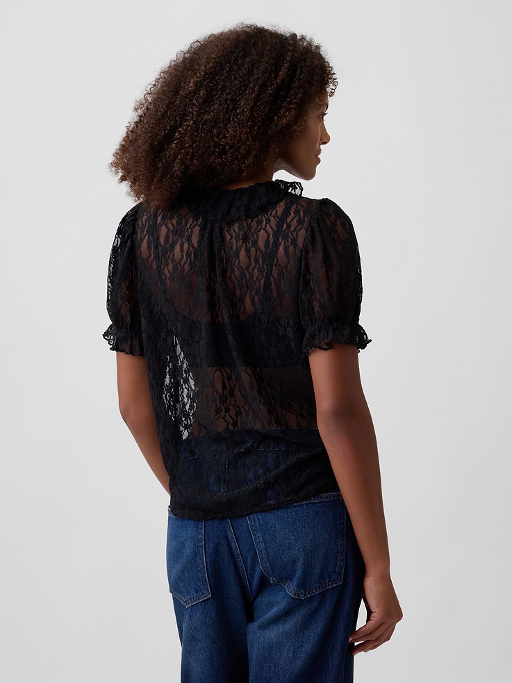 Image number 2 showing, Relaxed Lace Ruffle Top