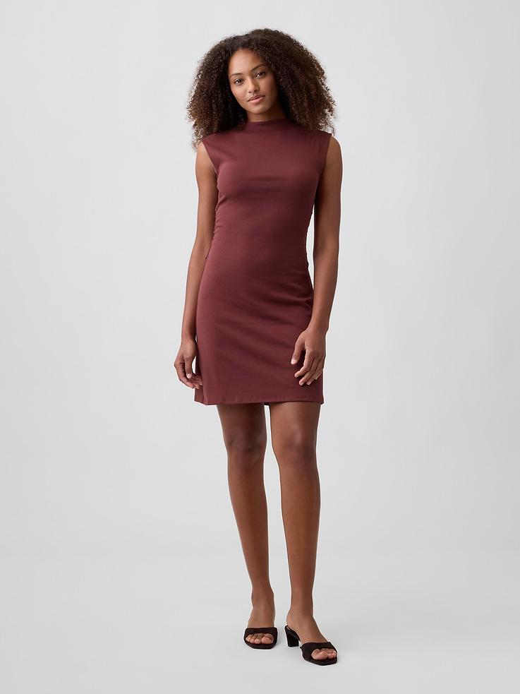 Image number 1 showing, Modern Ribbed Ruched Mini Dress