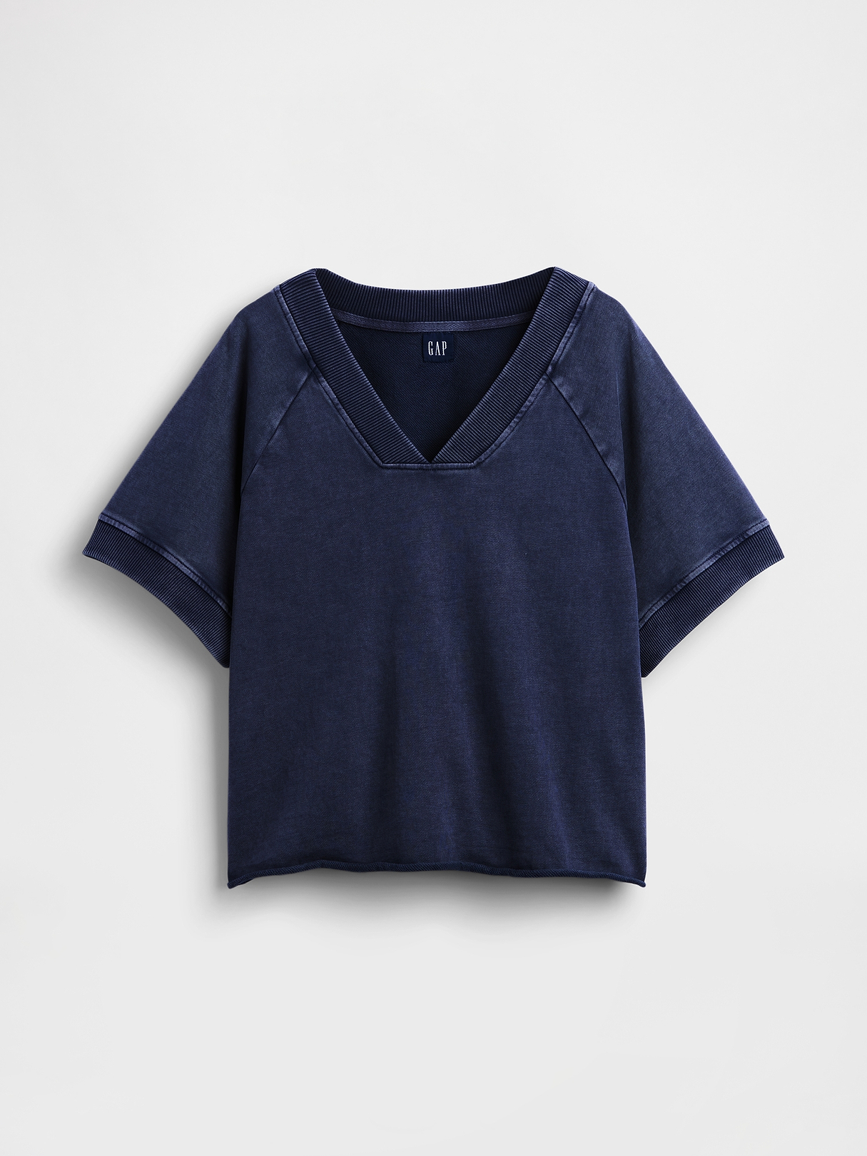 VintageSoft Terry Oversized V-Neck Sweatshirt | Gap
