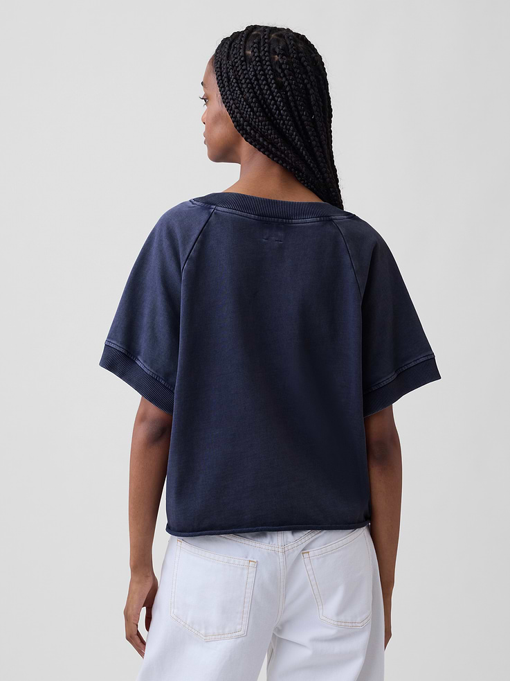Image number 3 showing, VintageSoft Terry Oversized V-Neck Sweatshirt