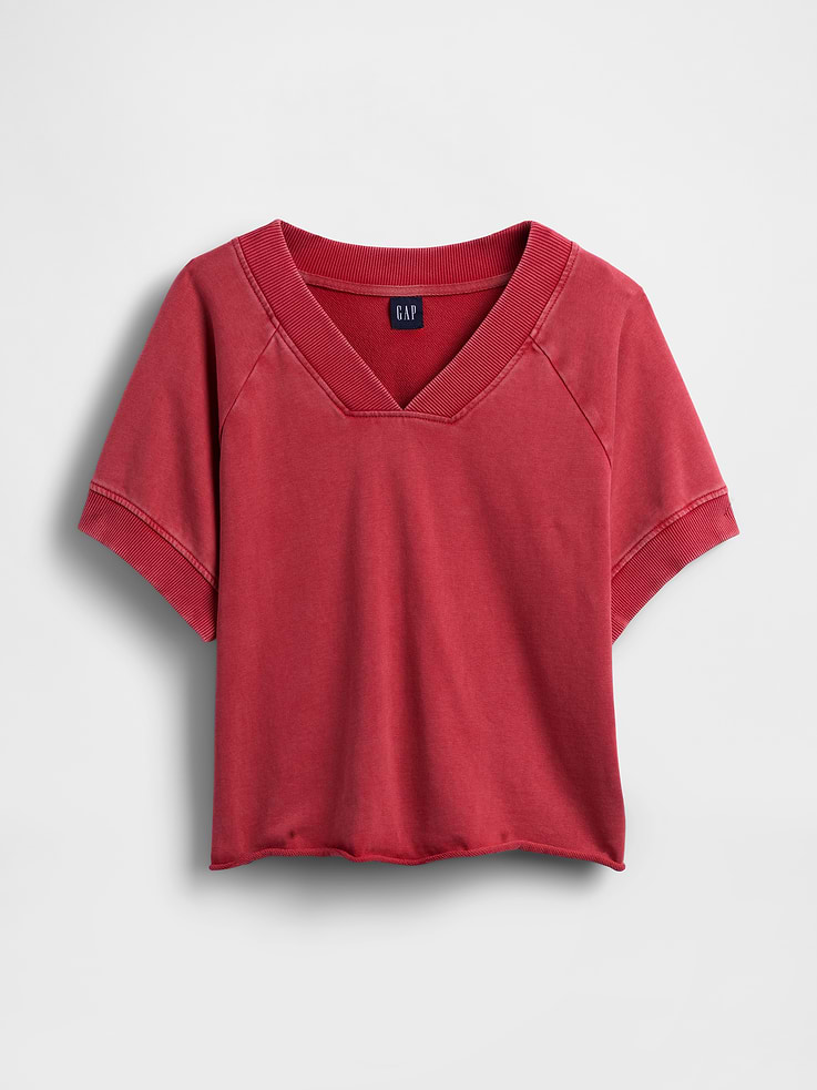 Image number 6 showing, VintageSoft Terry Oversized V-Neck Sweatshirt