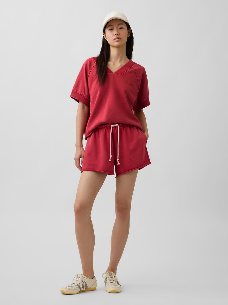 Image number 5 showing, VintageSoft Terry Oversized V-Neck Sweatshirt