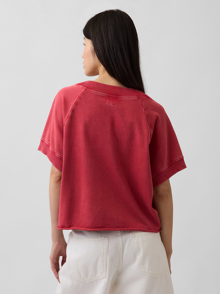 Image number 3 showing, VintageSoft Terry Oversized V-Neck Sweatshirt