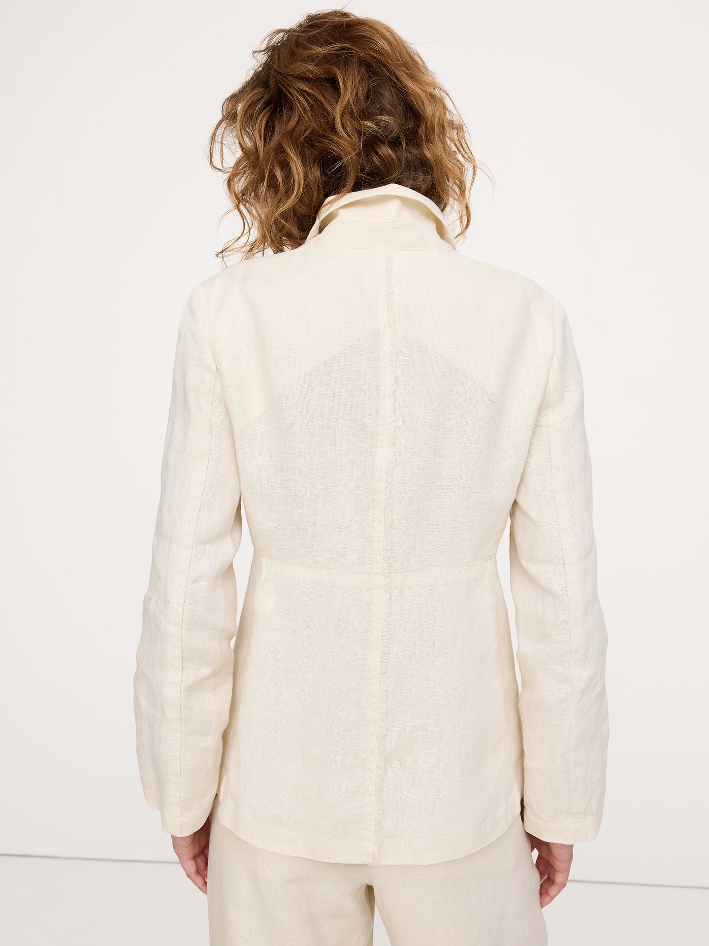 Image number 7 showing, Fringe Linen Blazer