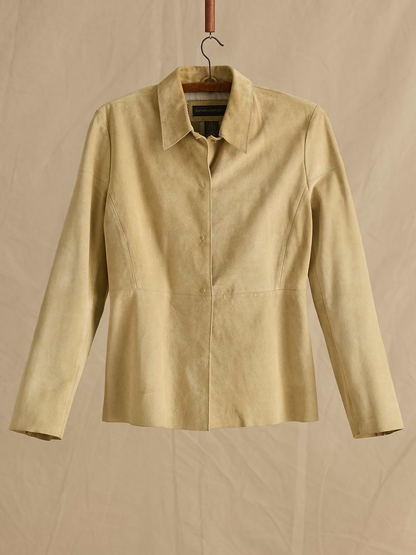 Archive Suede Peplum Jacket Women's Size M