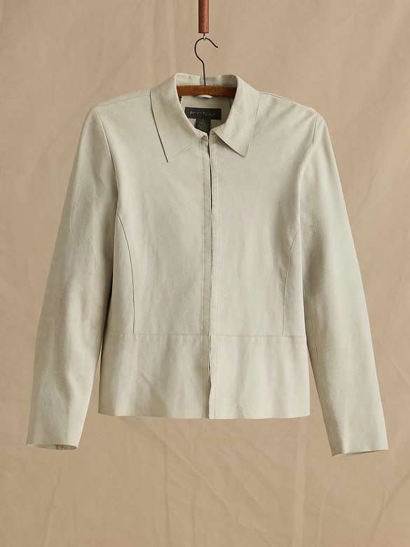 Archive Suede Hook-And-Eye Shirt Jacket Women's Size S