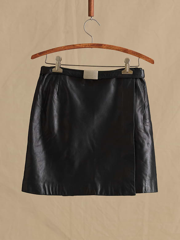 Archive Leather Wrap Mini Skirt Women's Size 4