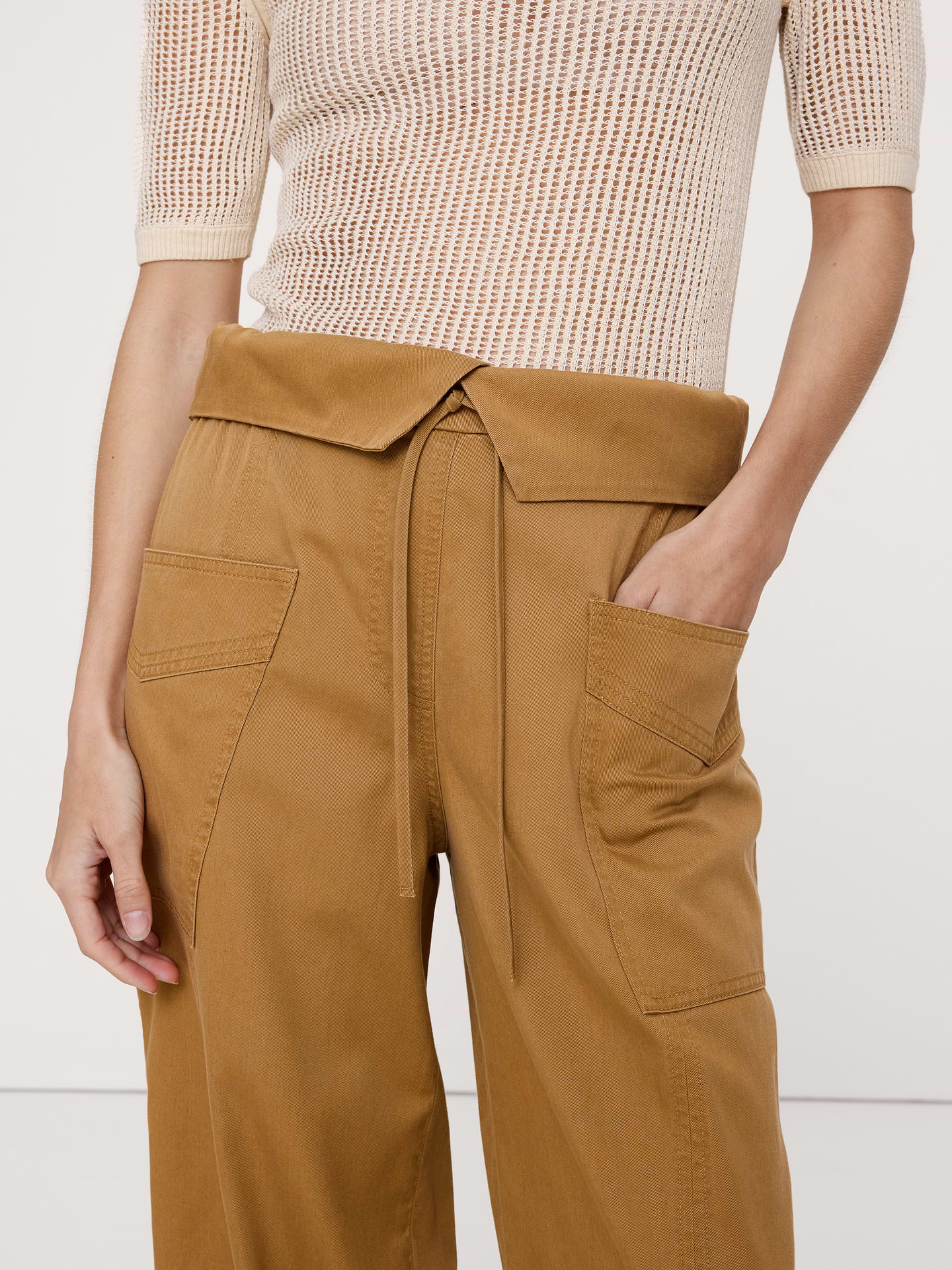 Image number 7 showing, High-Rise Straight-Leg Fisherman Pant