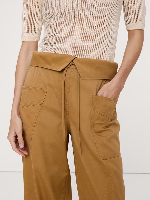 High-Rise Straight-Leg Fisherman Pant