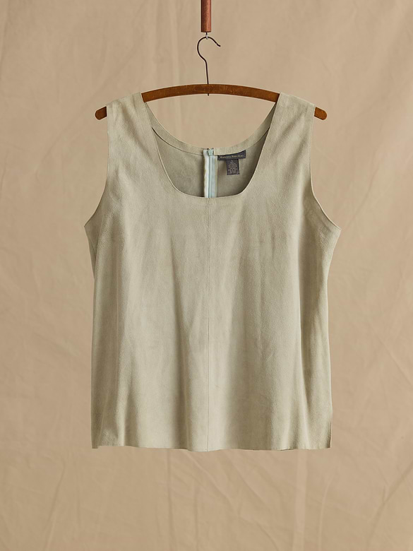 Archive Suede Zip-Back Tank Women's Size L