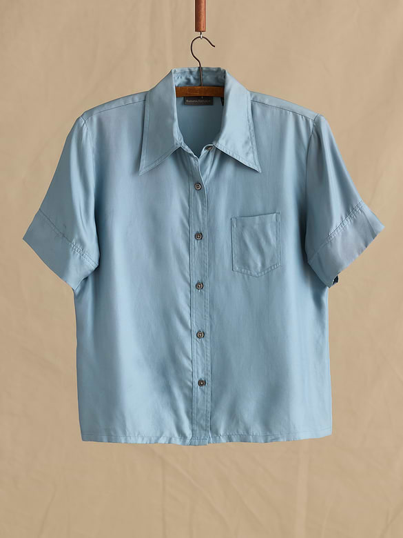 Archive Silk Collared Top Women's Size M