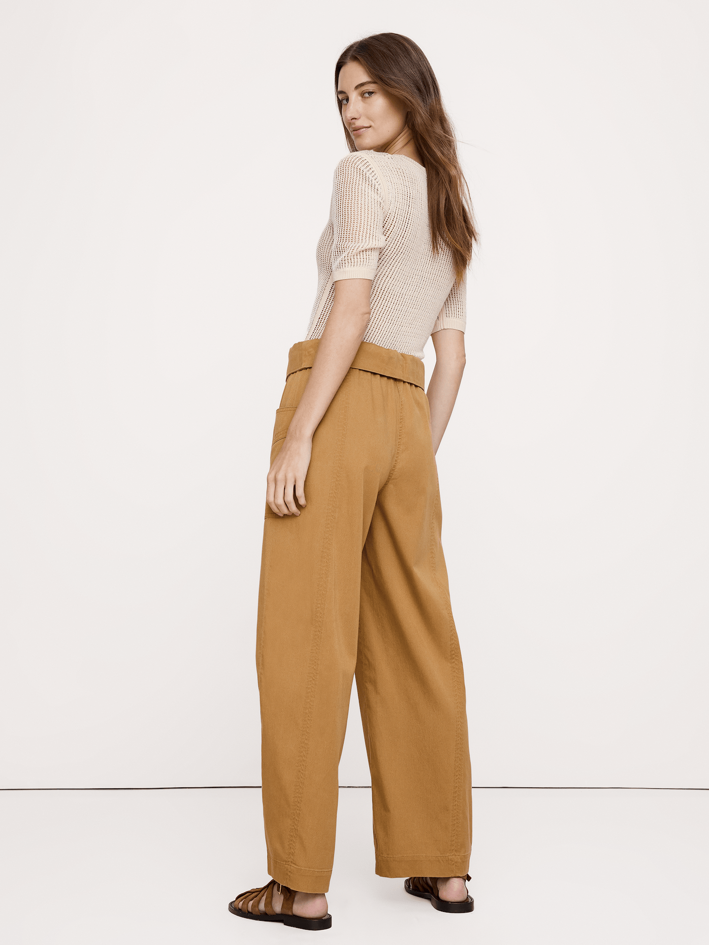 Image number 6 showing, High-Rise Straight-Leg Fisherman Pant