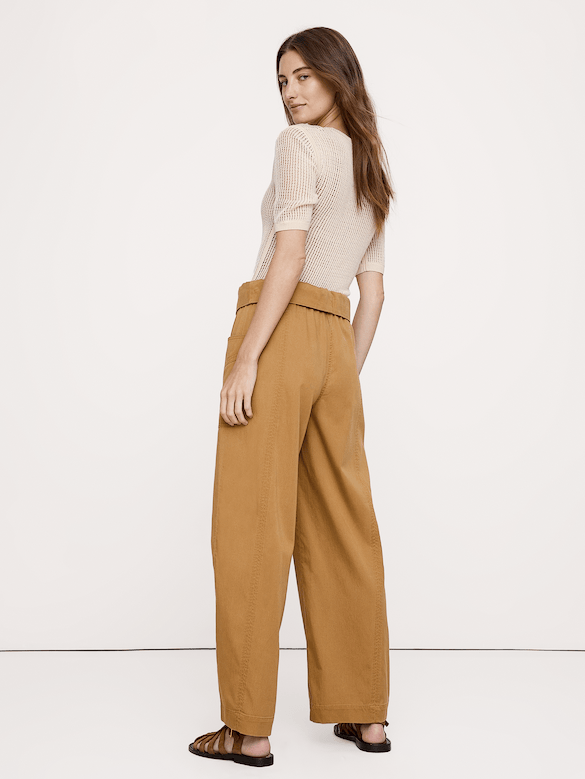 High-Rise Straight-Leg Fisherman Pant