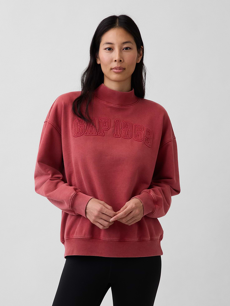 Image number 1 showing, Heavyweight French Terry Oversized Mockneck Sweatshirt