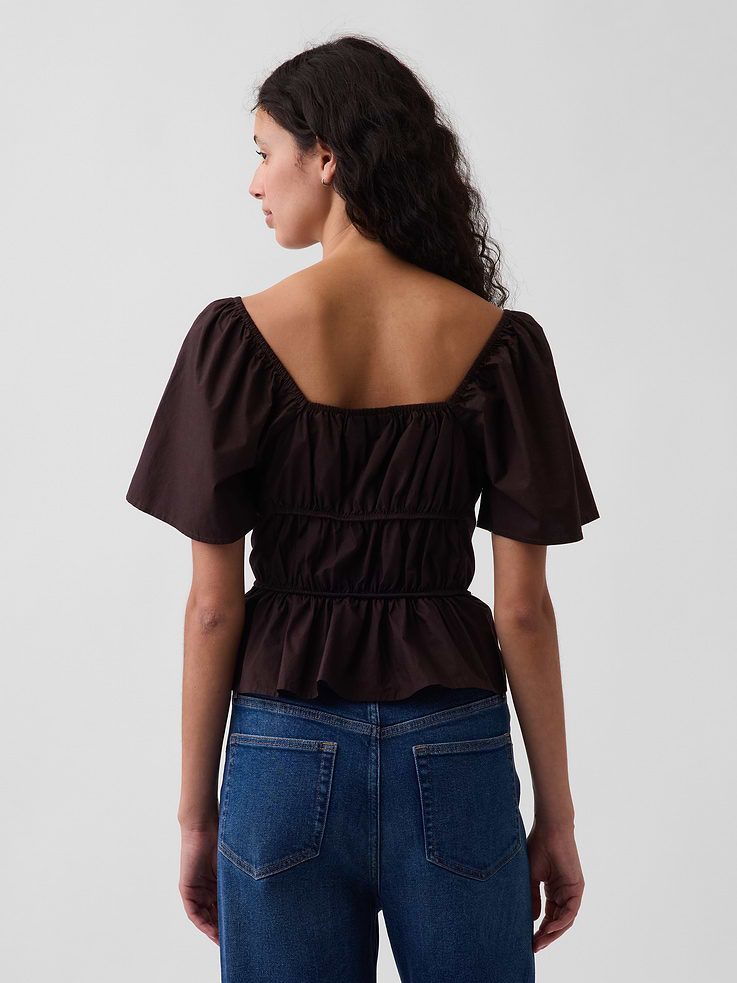 Image number 3 showing, Square-Neck Peplum Top