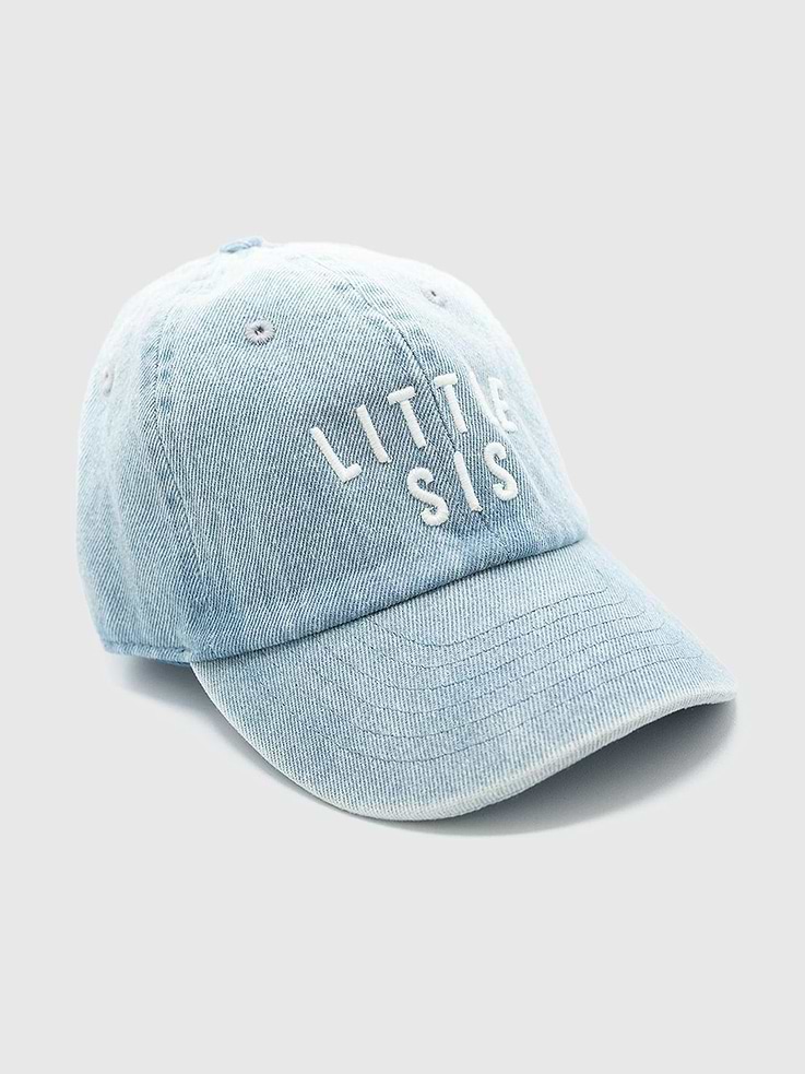 Image 1 of 2, Hat for siblings., Metal buckle fastener at the back.
