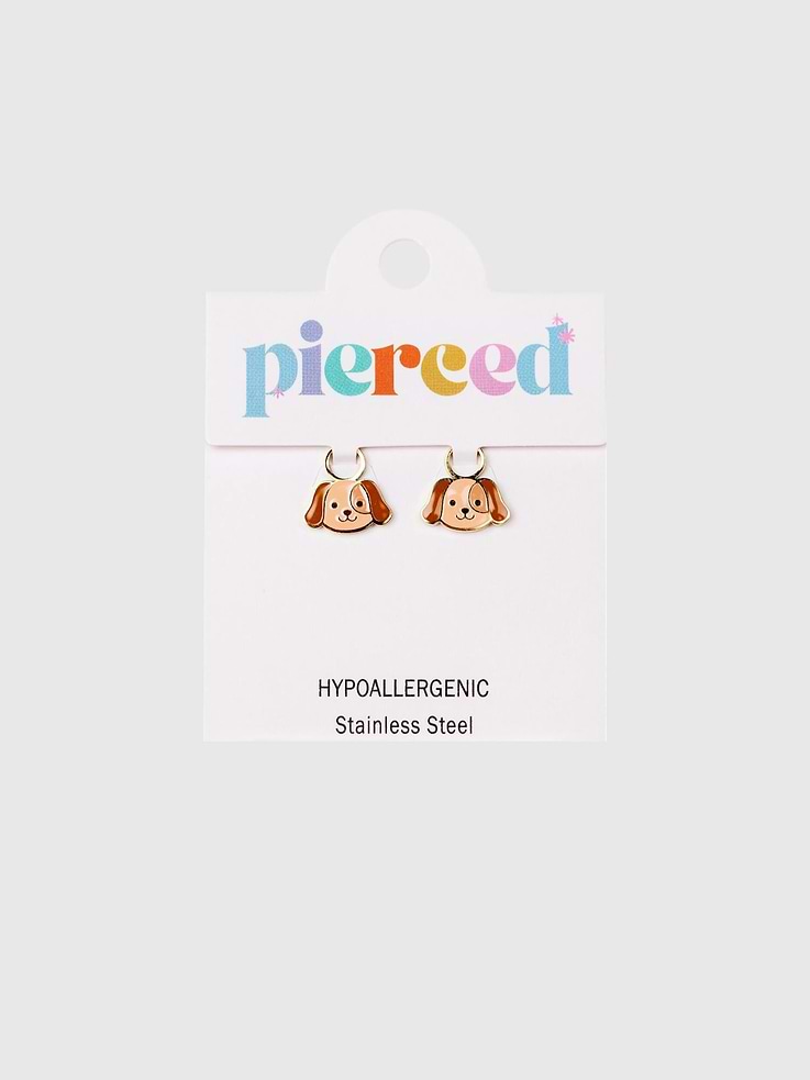 Image 1 of 3, Celebrate your love for flowers with our pink tulip earrings for kids that feature a sweet and delicate design., These charming tulip stud charms instantly transform your huggies into a brand-new pair of earrings., High-quality jewelry made for girls with sensitive ears and intentionally designed for 24/7 wear., Lightweight and comfortable for all-day style, they make the perfect gift for any little flower lover.