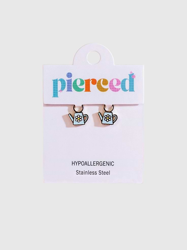 Image number 1 showing, Pierced Co Watering Can Charms for Huggie Earrings