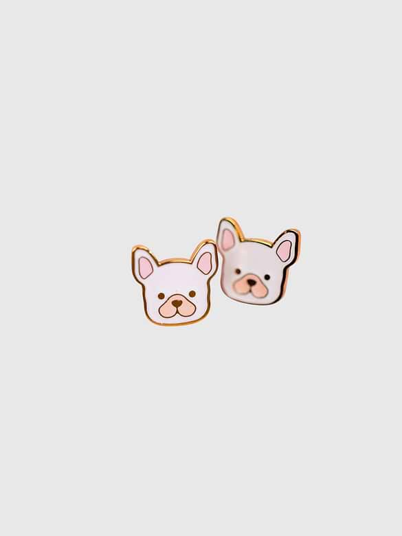 Pierced Co Dog Screwback Earrings