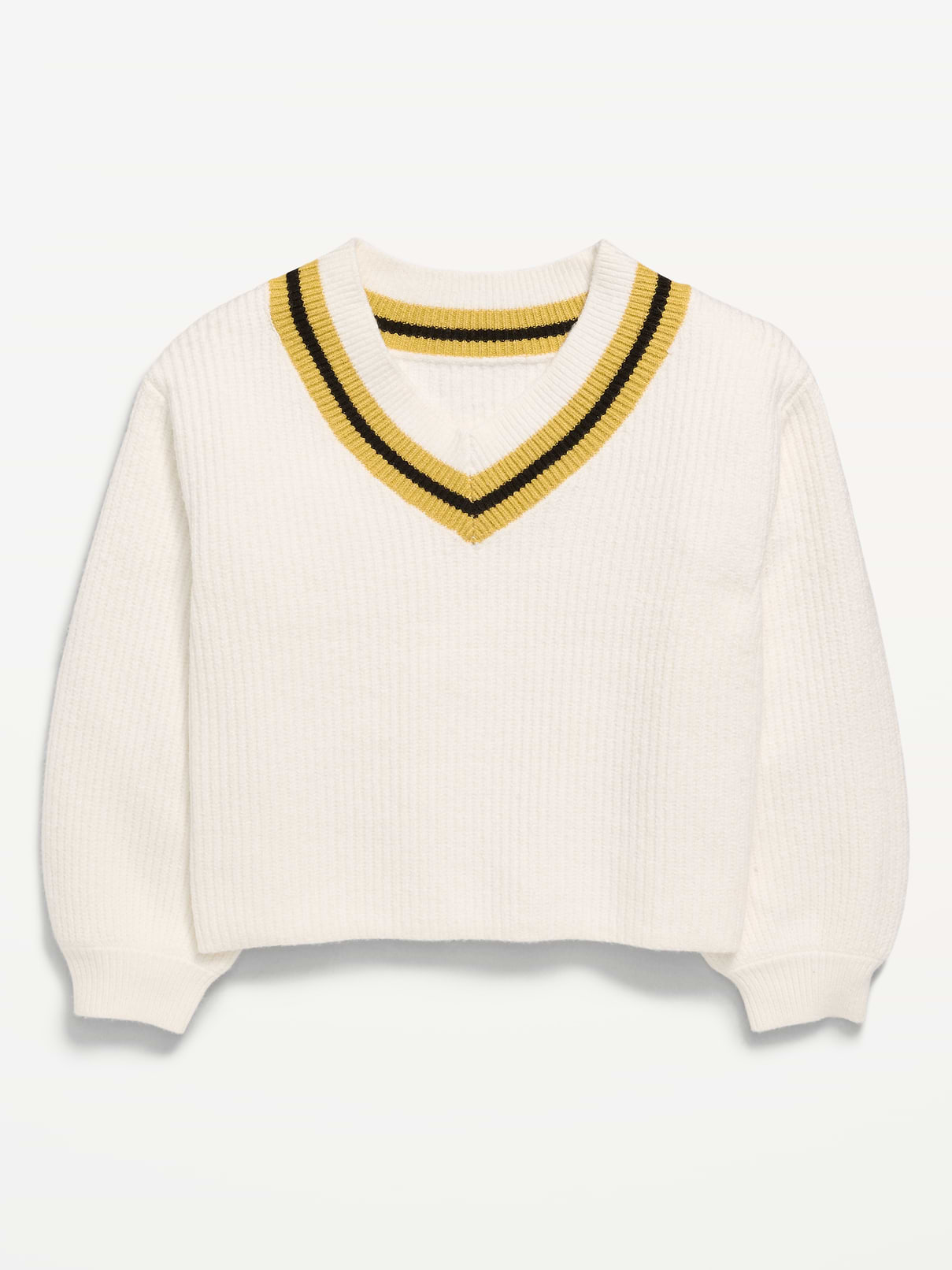 Image number 1 showing, Cropped V-Neck Sweater for Girls