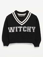 Image number 1 showing, Cropped V-Neck Sweater for Girls