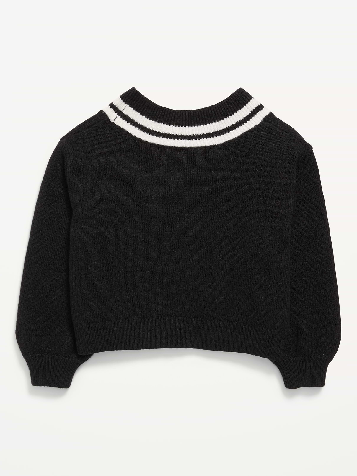Image number 2 showing, Cropped V-Neck Sweater for Girls