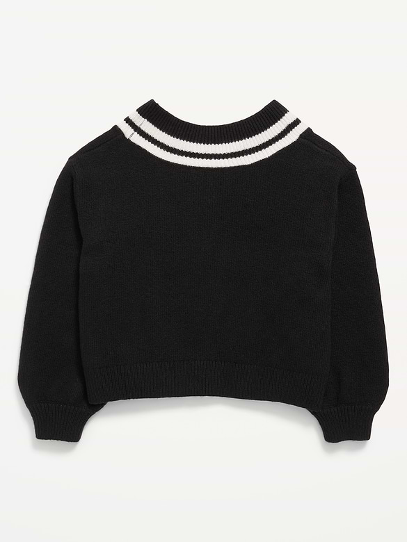 Cropped V-Neck Sweater for Girls