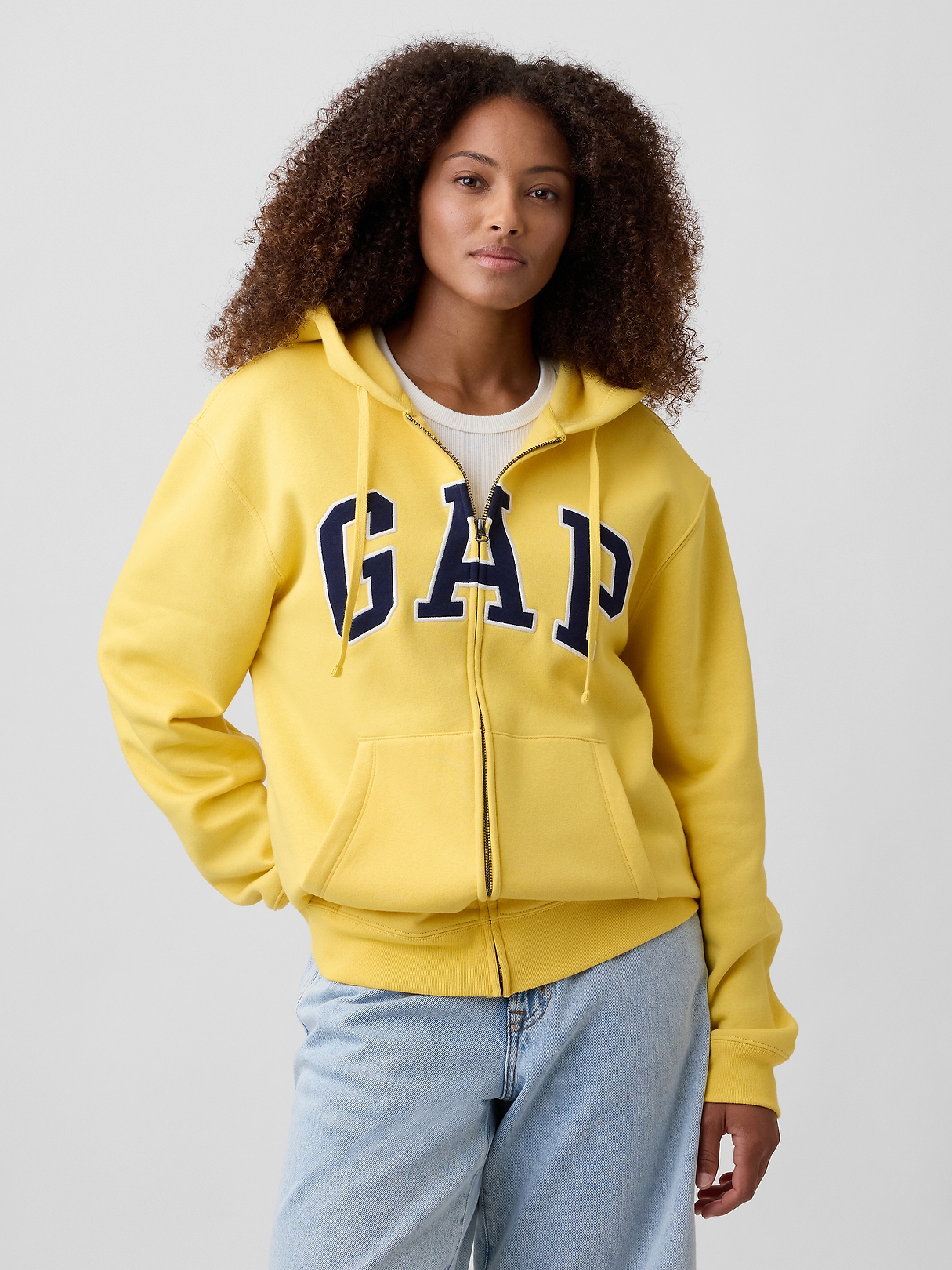 Adult Relaxed Gap Logo Zip Hoodie | Gap Factory