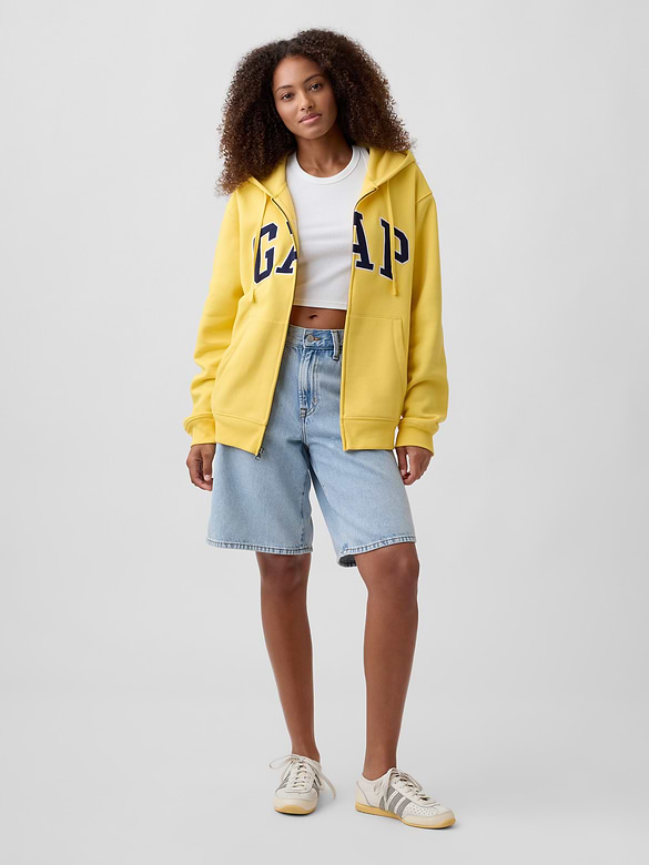 Adult Relaxed Gap Logo Zip Hoodie