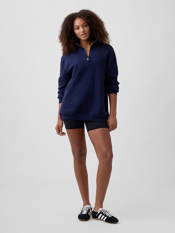 Adult Relaxed Quarter-Zip Fleece Sweatshirt