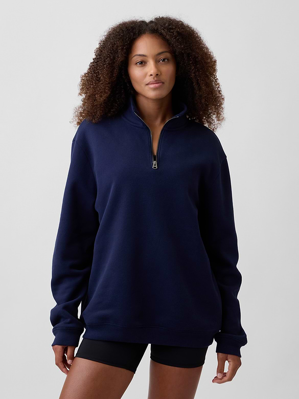 Adult Relaxed Quarter-Zip Fleece Sweatshirt
