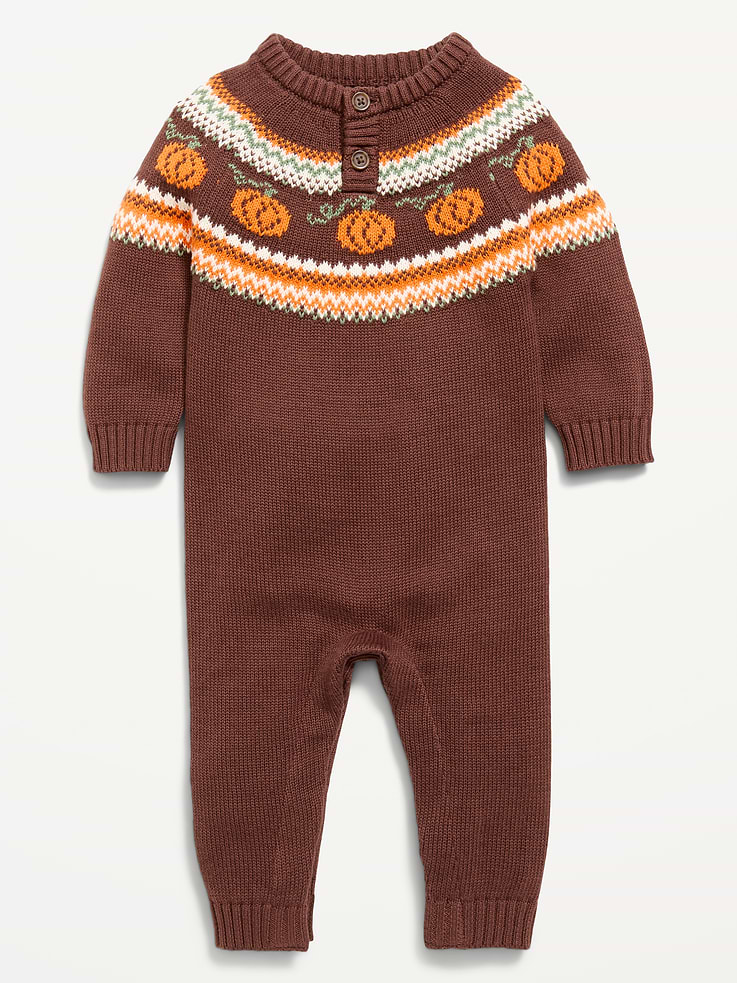 Image 2 of 4, Long-Sleeve Sweater-Knit One-Piece for Baby