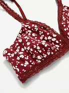 Image number 2 showing, Lace-Trim Cotton Triangle Bralette