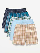 Image number 1 showing, 5-Pack Soft-Washed Boxer Shorts -- 3.75-inch inseam