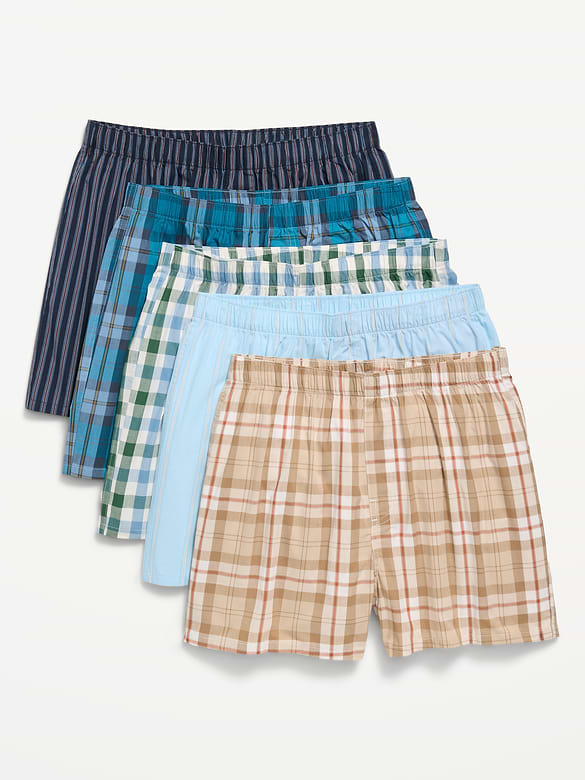 5-Pack Soft-Washed Boxer Shorts -- 3.75-inch inseam