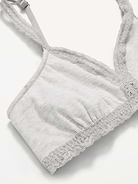 Image number 3 showing, Lace-Trim Cotton Triangle Bralette