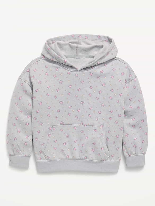 Oversized Graphic Pullover Hoodie for Girls