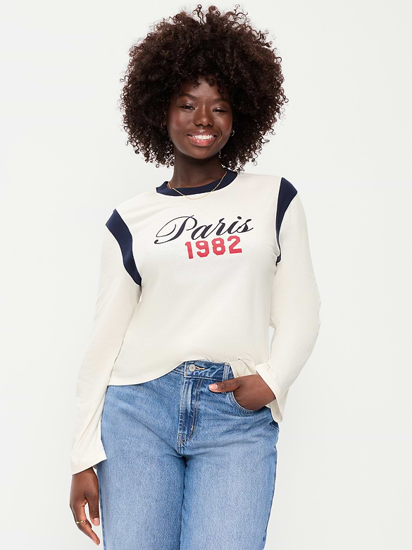 EveryWear Long-Sleeve Graphic T-Shirt