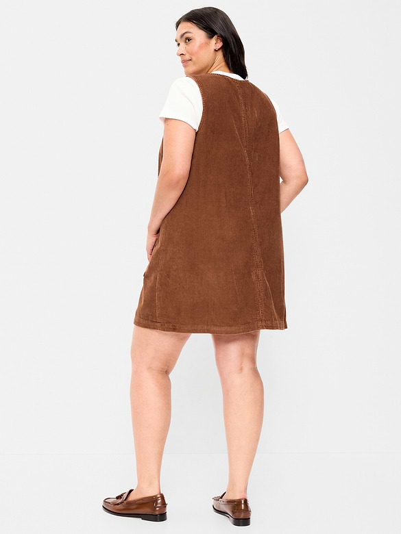 Sleeveless Pinafore Mini Dress