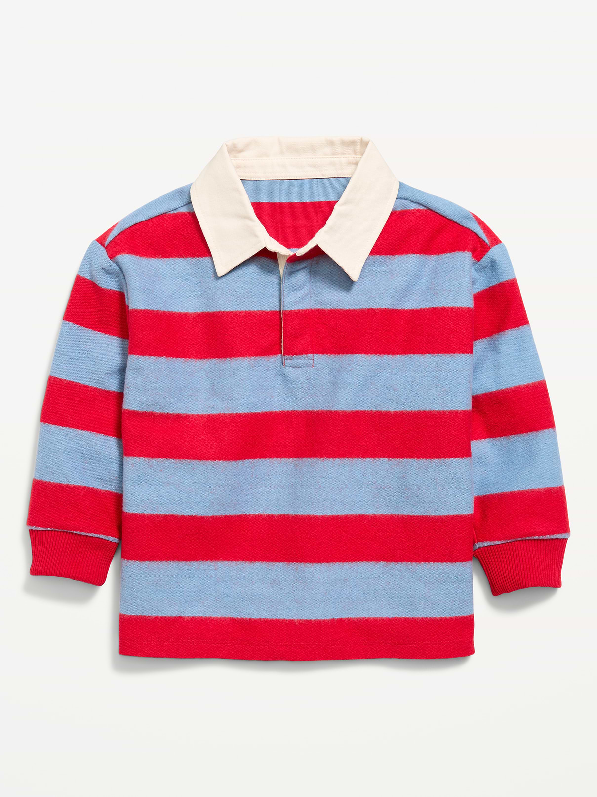 Image number 1 showing, Oversized Long-Sleeve Rugby Shirt for Toddler Boys
