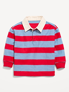 Image number 1 showing, Oversized Long-Sleeve Rugby Shirt for Toddler Boys