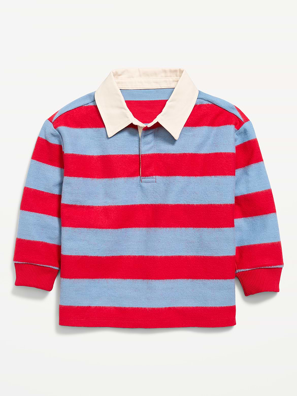Oversized Long-Sleeve Rugby Shirt for Toddler Boys