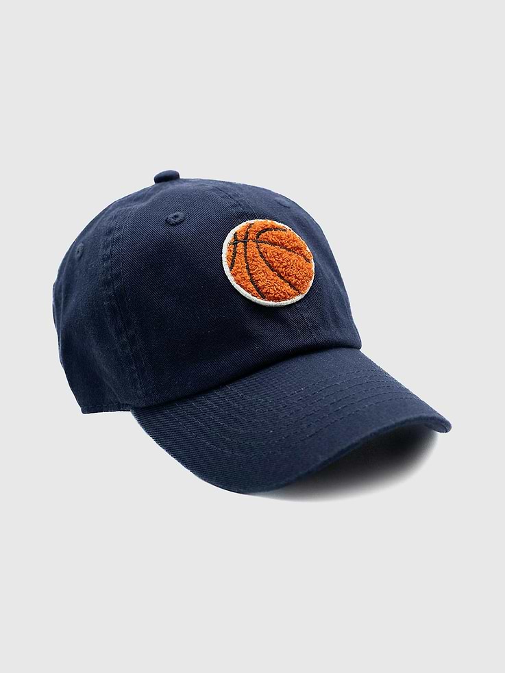 Image 1 of 2, Basketball terry hat., Metal buckle fastener at the back.