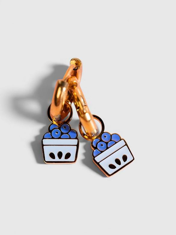 Pierced Co Blueberry Charms for Huggie Earrings