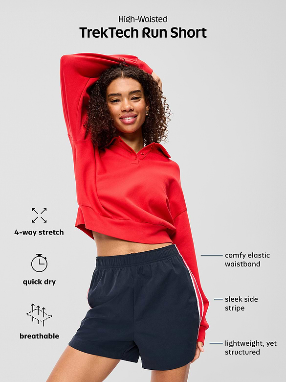 High-Waisted TrekTech Run Shorts